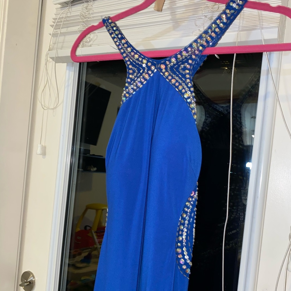 Blondie Notes Blue Evening Gown